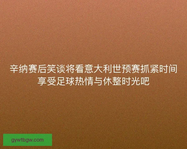 辛纳赛后笑谈将看意大利世预赛抓紧时间享受足球热情与休整时光吧